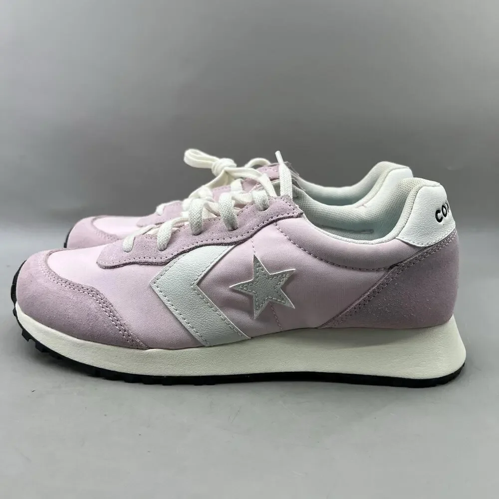 Converse Omega Trainer Shoes Women Size 9.5 Pink Canvas Suede Comfort Sneakers